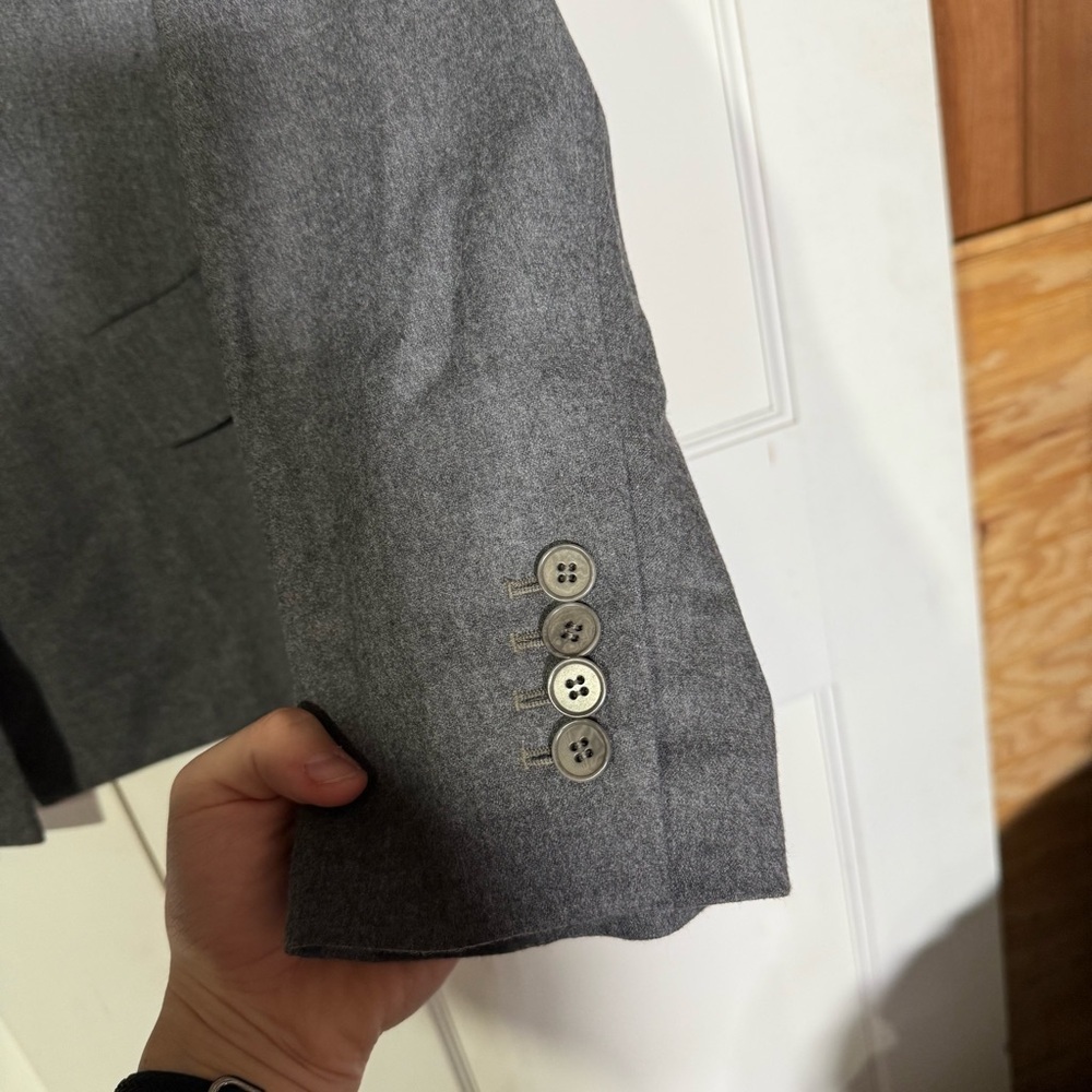 Talbots Gray Blazer Jacket Wool 3-Button Size 18W… - image 8